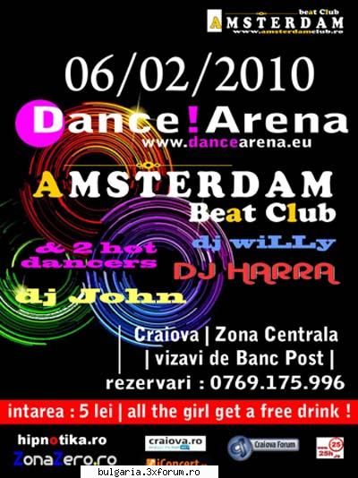 dance! 06 februarie 2010
in amsterdam beat club dance! arena sambata, 06 februarie 2010 in amsterdam