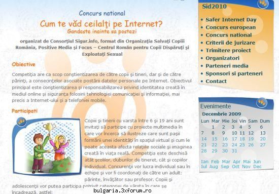 cu ocazia zilei pe internet 2010, copiii rom�nia, al copiii şi tinerii cu v�rste �ntre 6