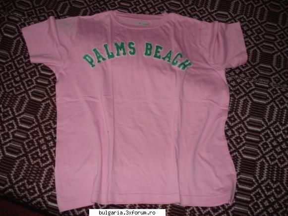 tricou roz palms l, nou . pret 20 lei vand tricou barbati